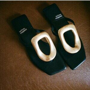 Jeffrey Campbell Linques Flip Flop | Black/Gold | Women’s 7 | Pre-Loved